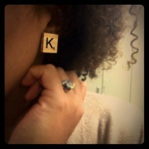 Scrabble Tile Earrings